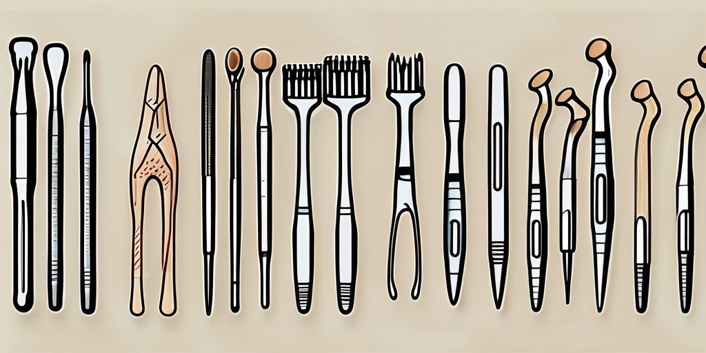 Dental tools and artisan craft tools juxtaposed