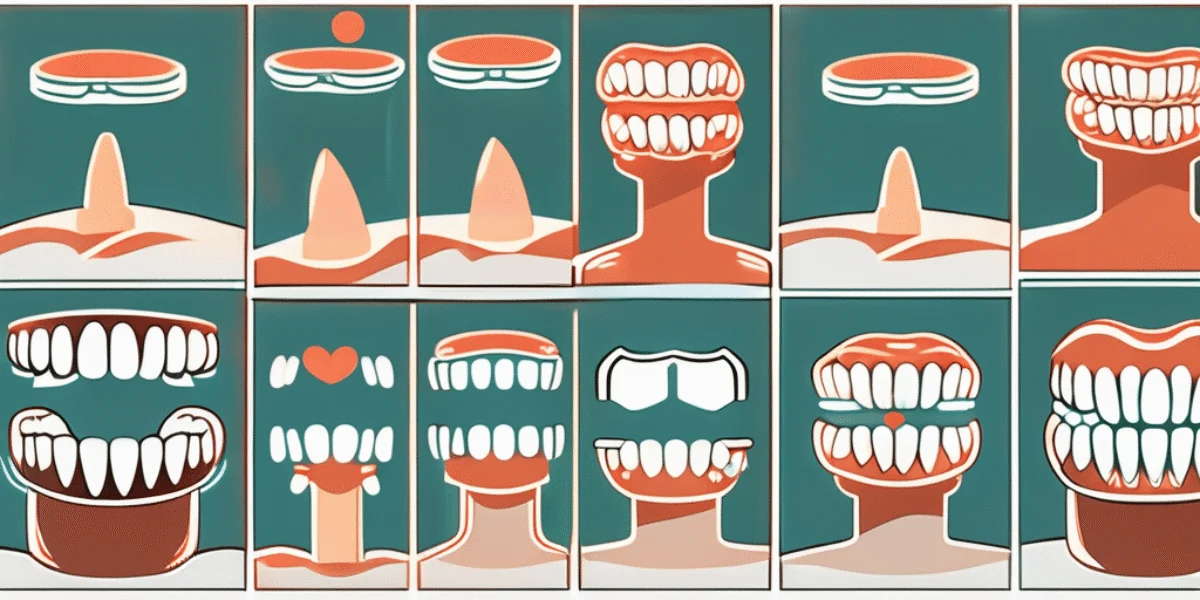 A set of dentures supported by four and six implants respectively